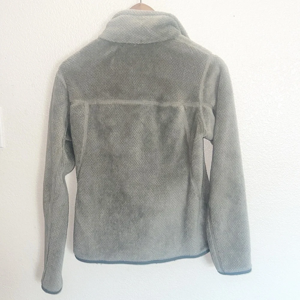 Patagonia Gray Button Snap Pullover Fleece 100% Polyester Jacket - Picture 10 of 12